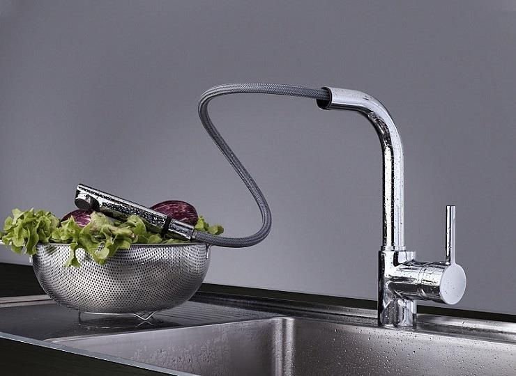 Смеситель кухонный c выдвижным изливом Teka ARK 938 хром